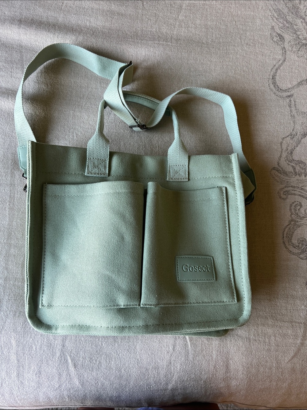 NWOT Canvas Messenger Bag